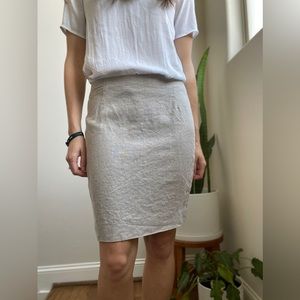 J Crew linen pencil skirt